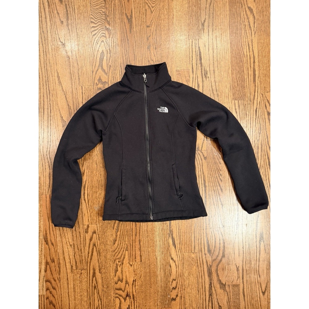 The North Face Crescent Full Zip Fleece Jacket Sweater Knit Small Black